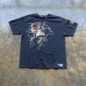 Vintage Rare Randy Orton WWE Black Graphic‎ T-shirt